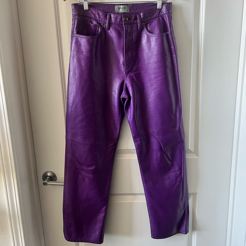 AGOLDE Purple Straight Leg Pants